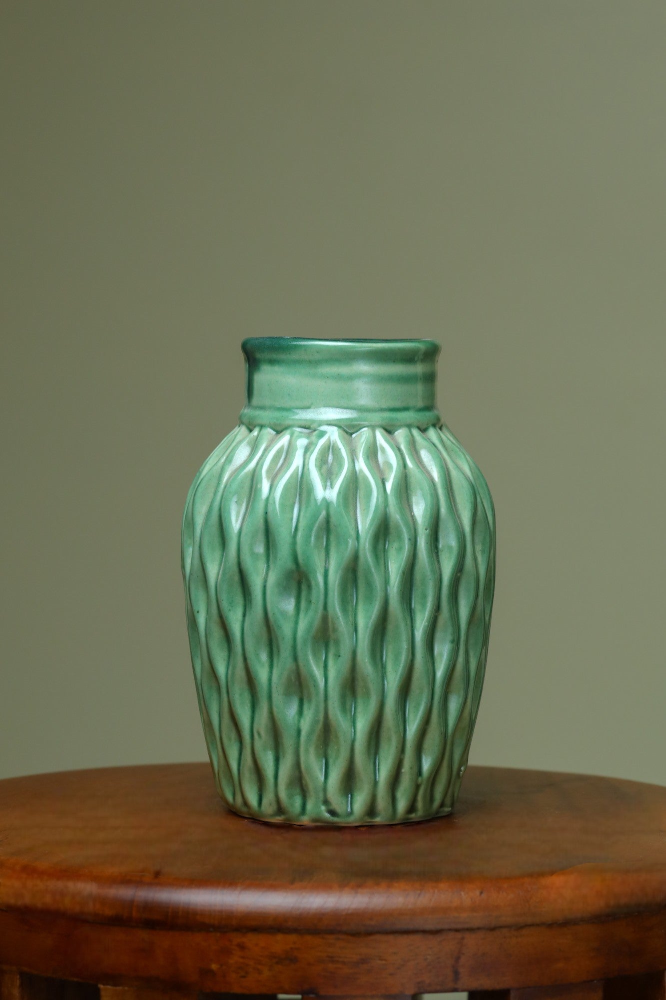 Crafted Light Green Vase