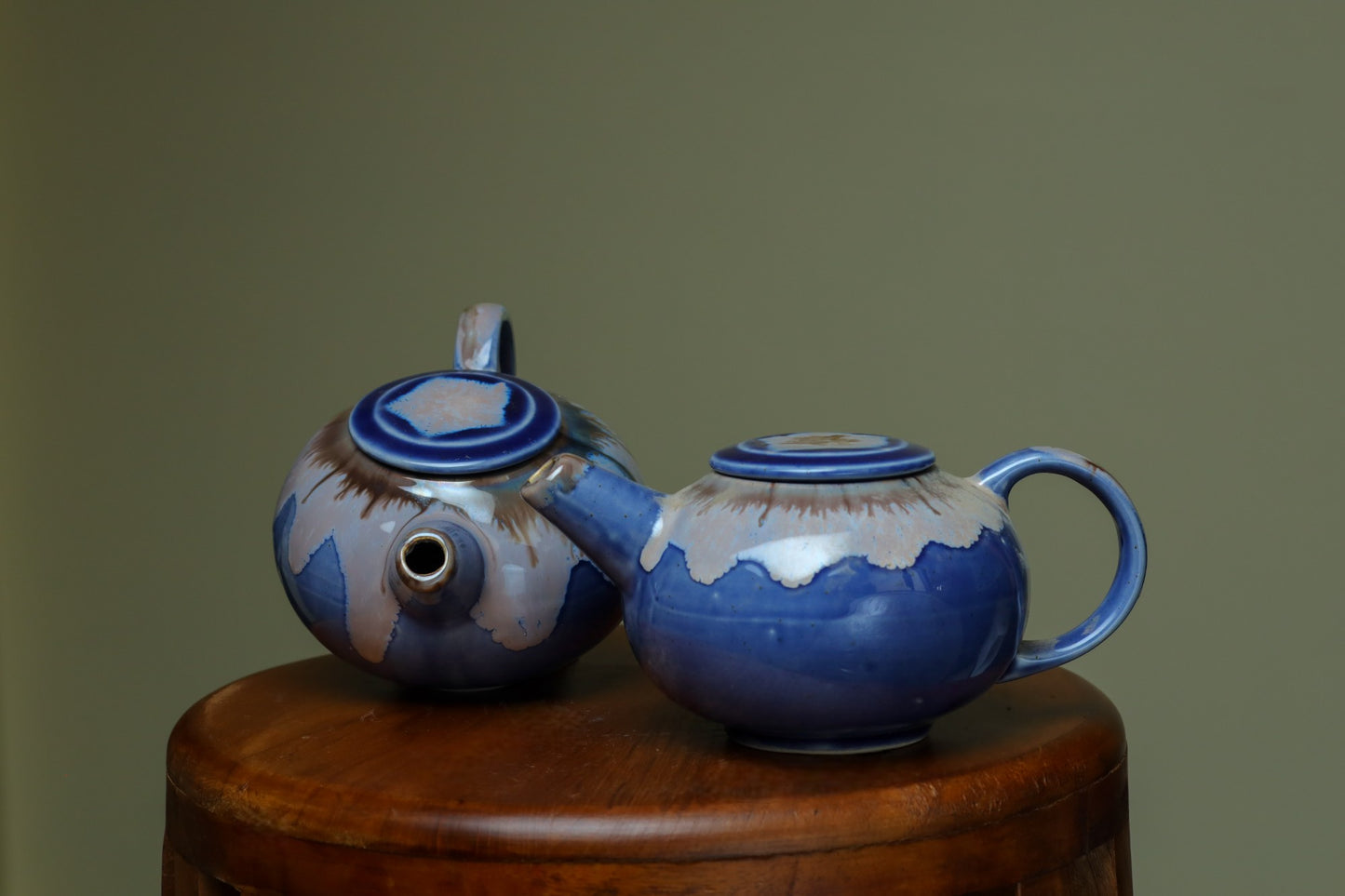 Antique Blue Milk Kettle