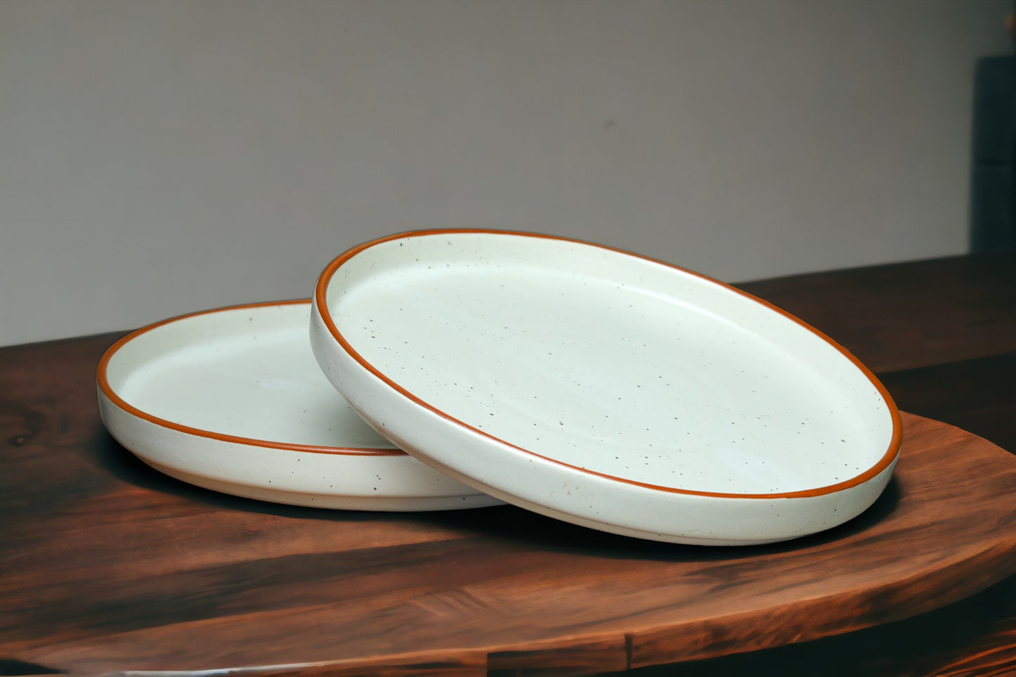 Elegant White Flat Ceramic Plates