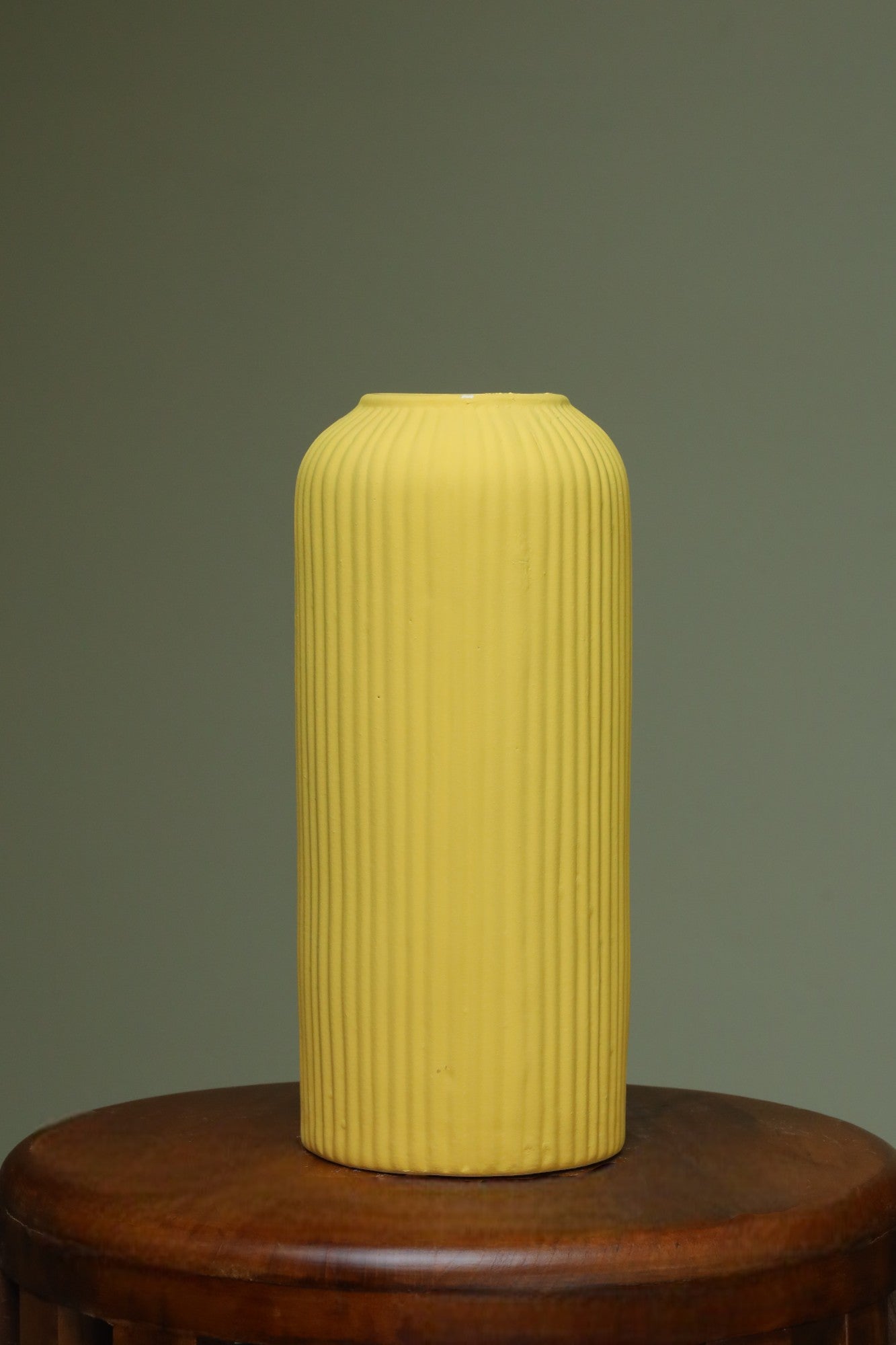 Vibrant Yellow Flower Vase for Flowers or Pampas