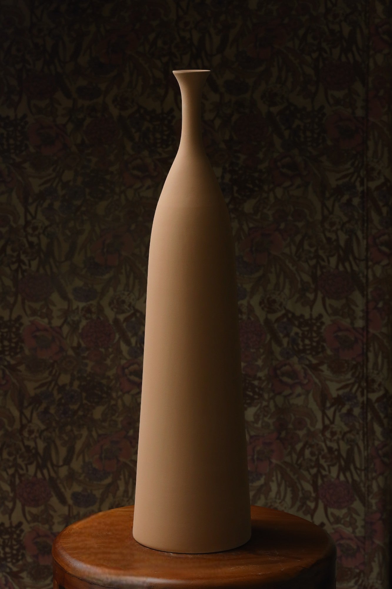 Tall Bottle shaped brown Vase