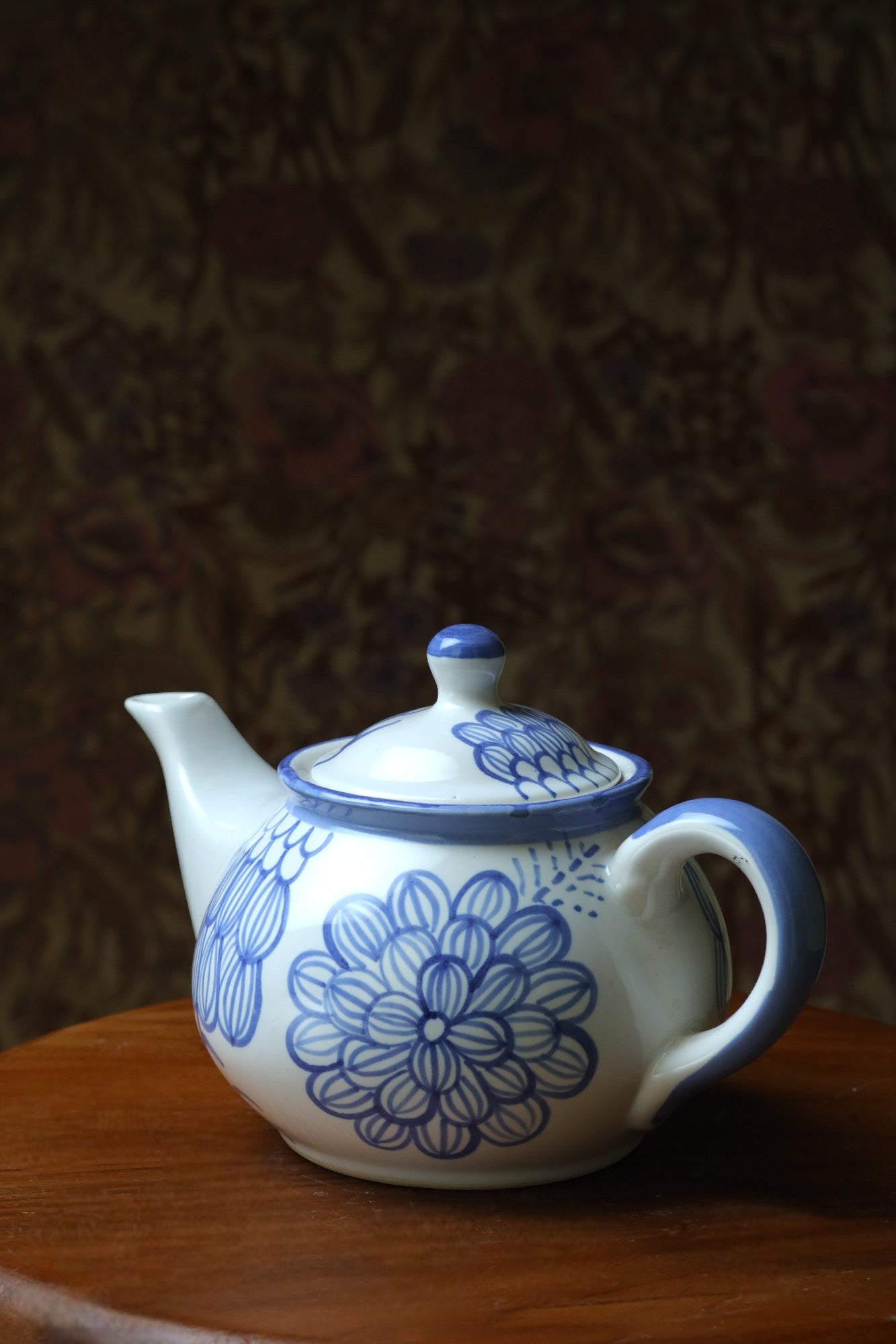 Elegant white and Blue Milk Kettle