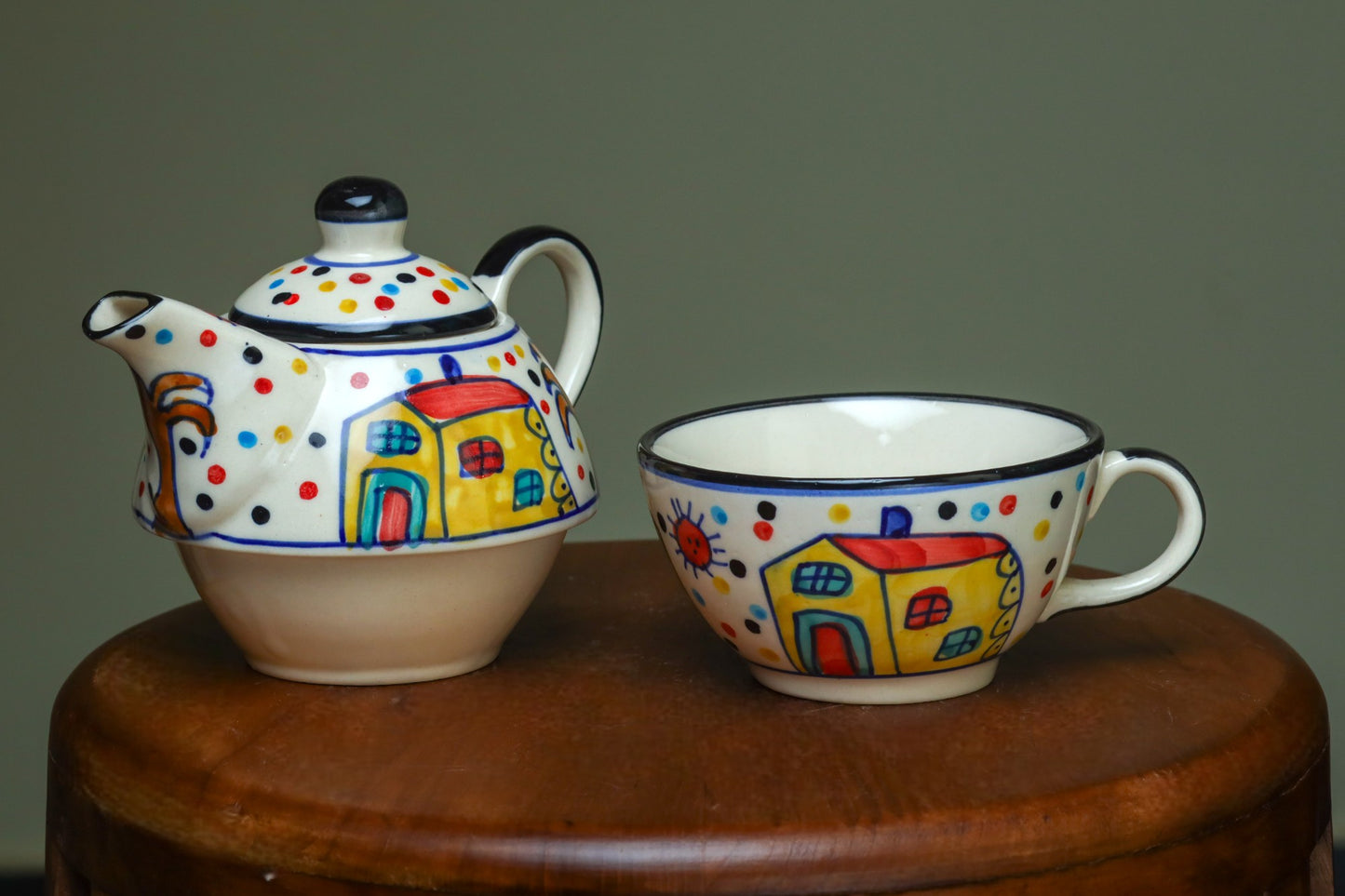 Floral 2-in-1 Kettle with Cup