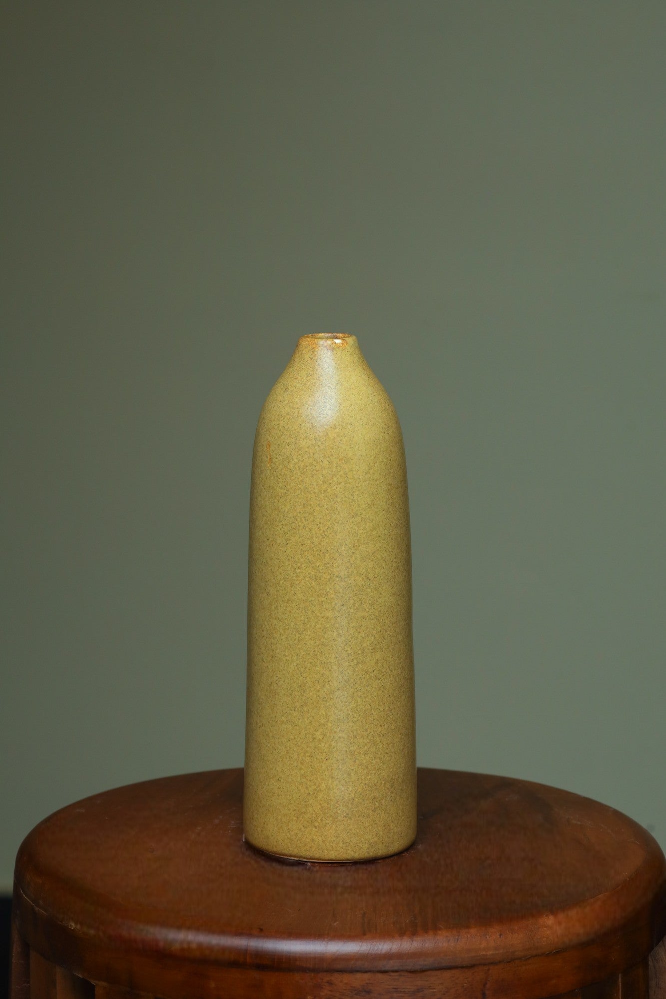 Tall Glossy Golden Ceramic Vase
