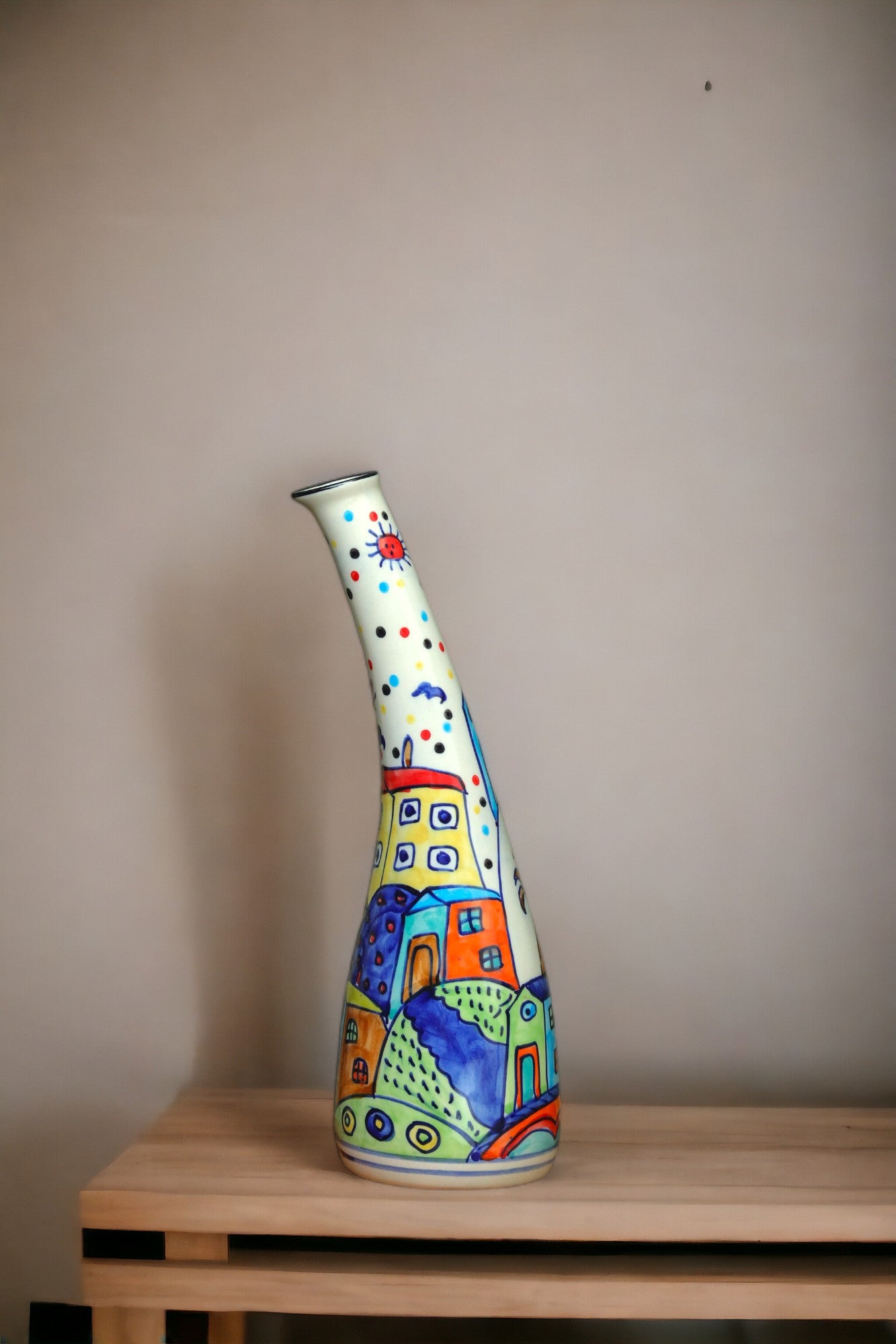 Vibrant flower vase