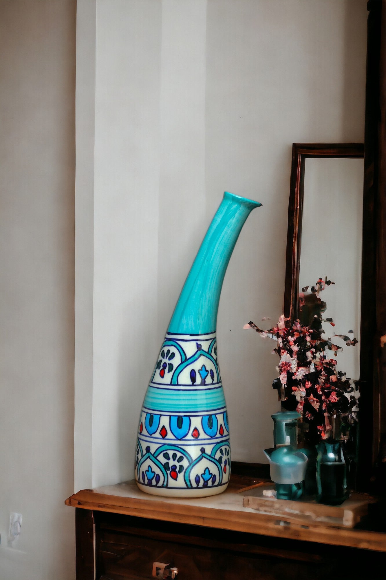 Vibrant vase in blue