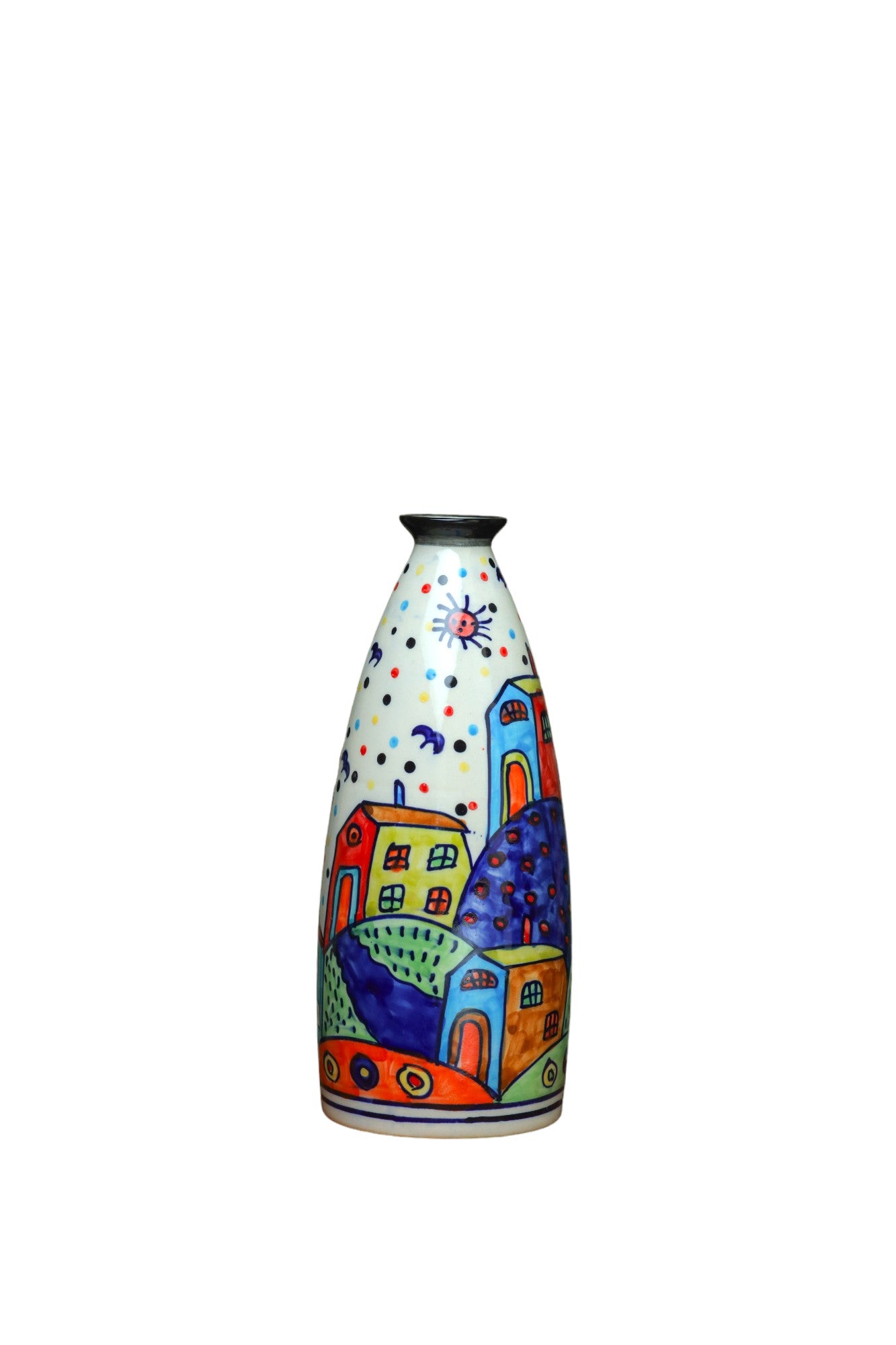 Vibrantly crafted ceramic vase
