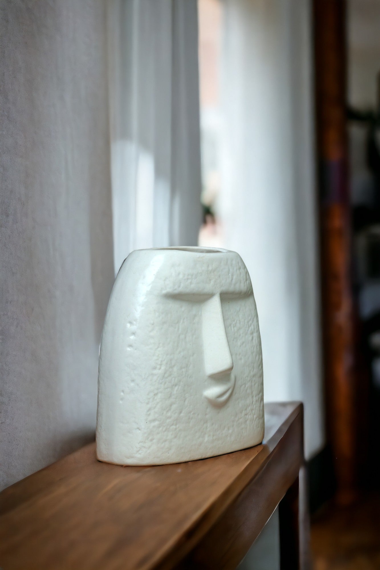 White Square Ceramic Flower Vase