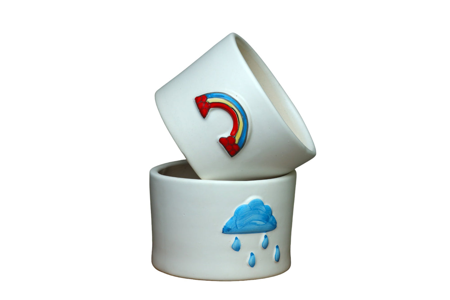 Pots combo of rainbow & rain - 2 Nos