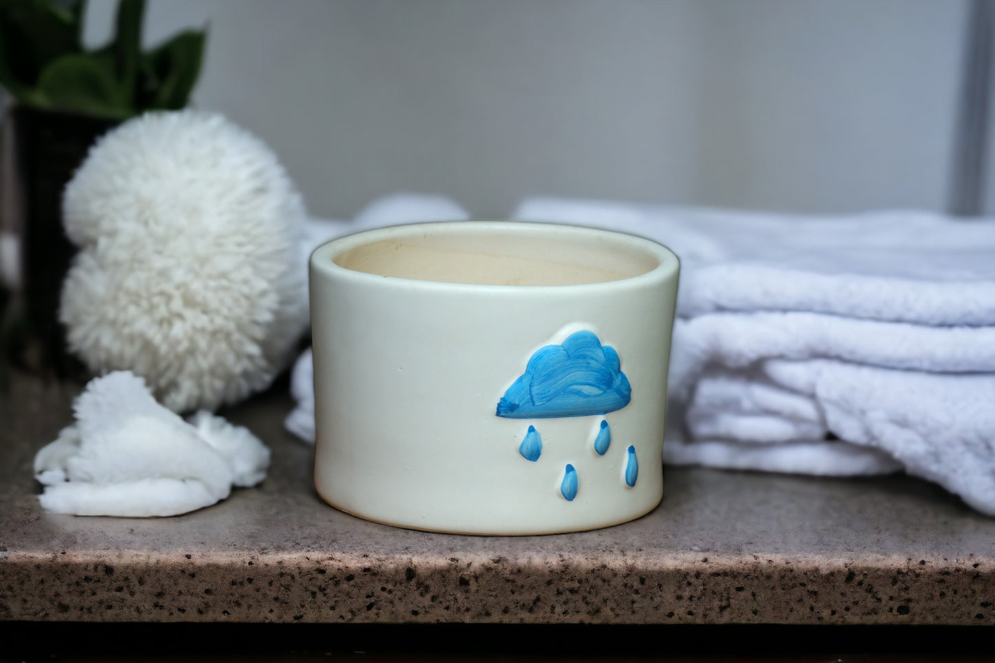 Cloud White Flower Pot
