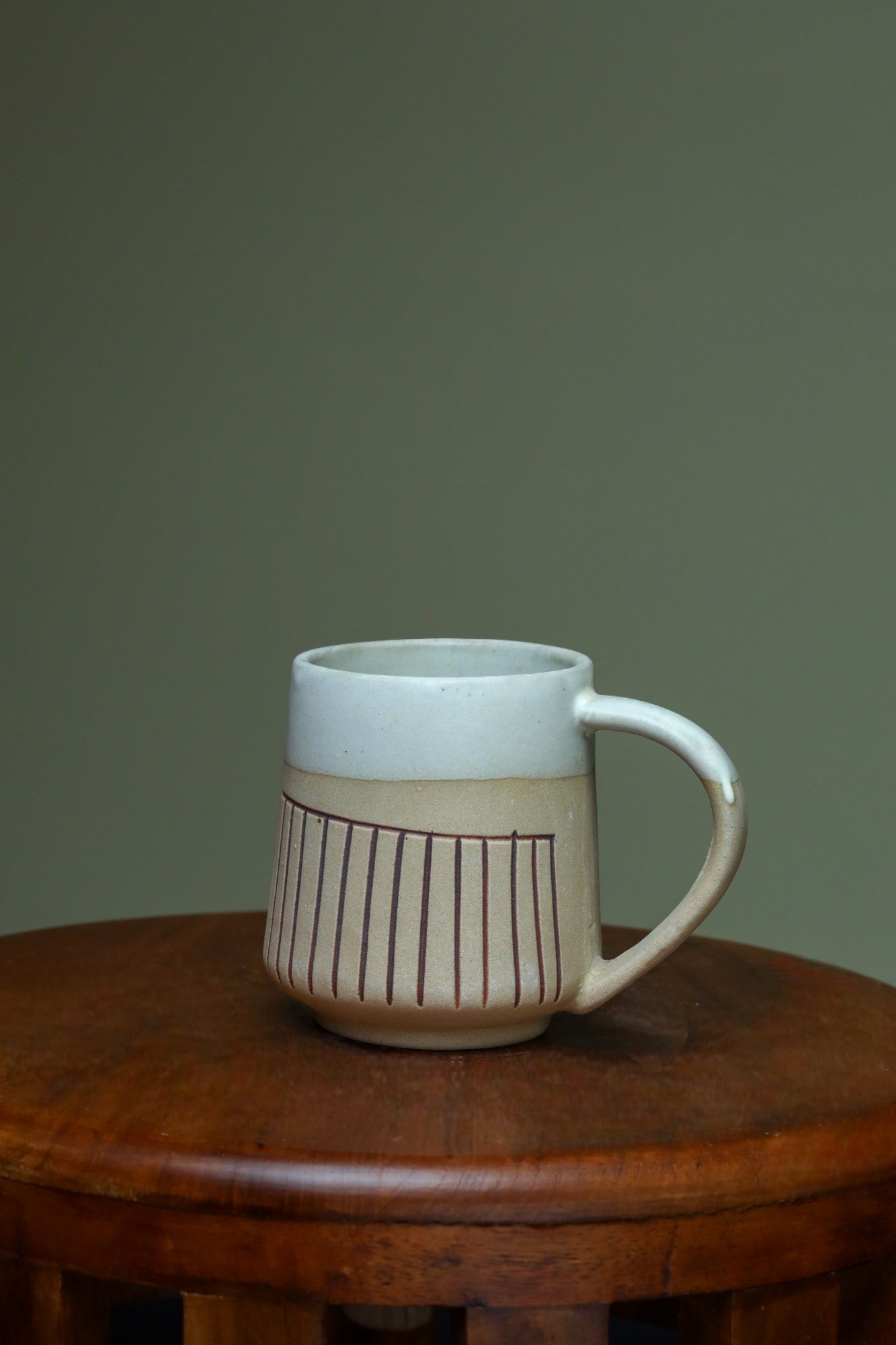 White & brown Coffee Mug