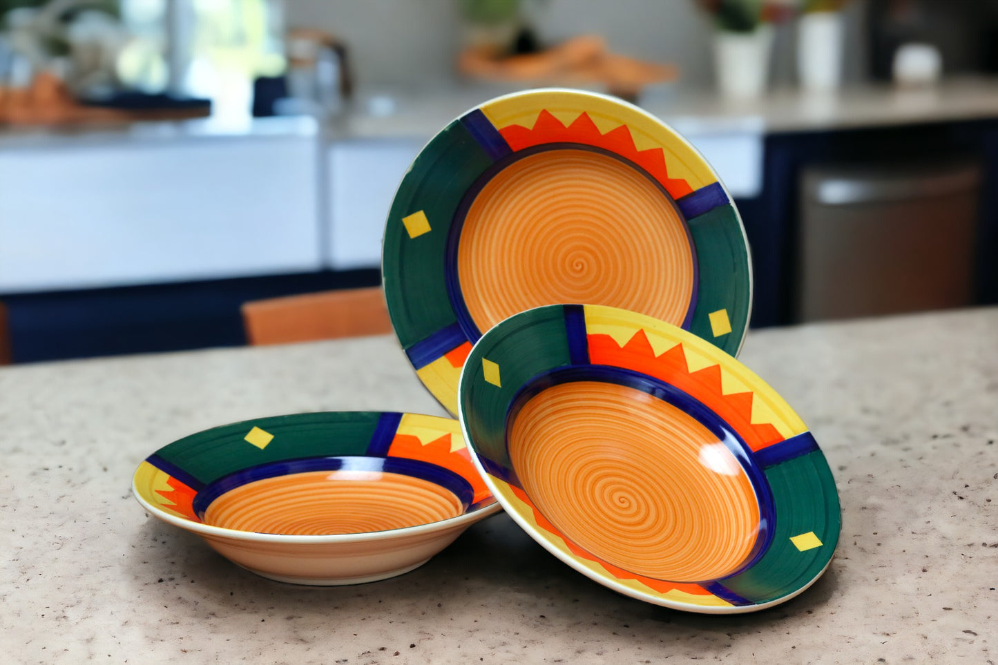 Vibrant Ceramic Pasta Bowls
