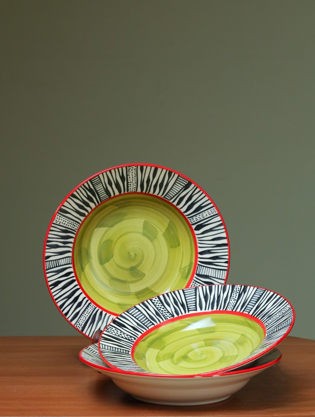 Vivid Ceramic Pasta Bowls