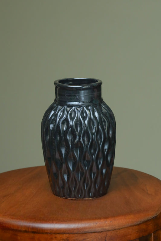 Crafted Black Vase