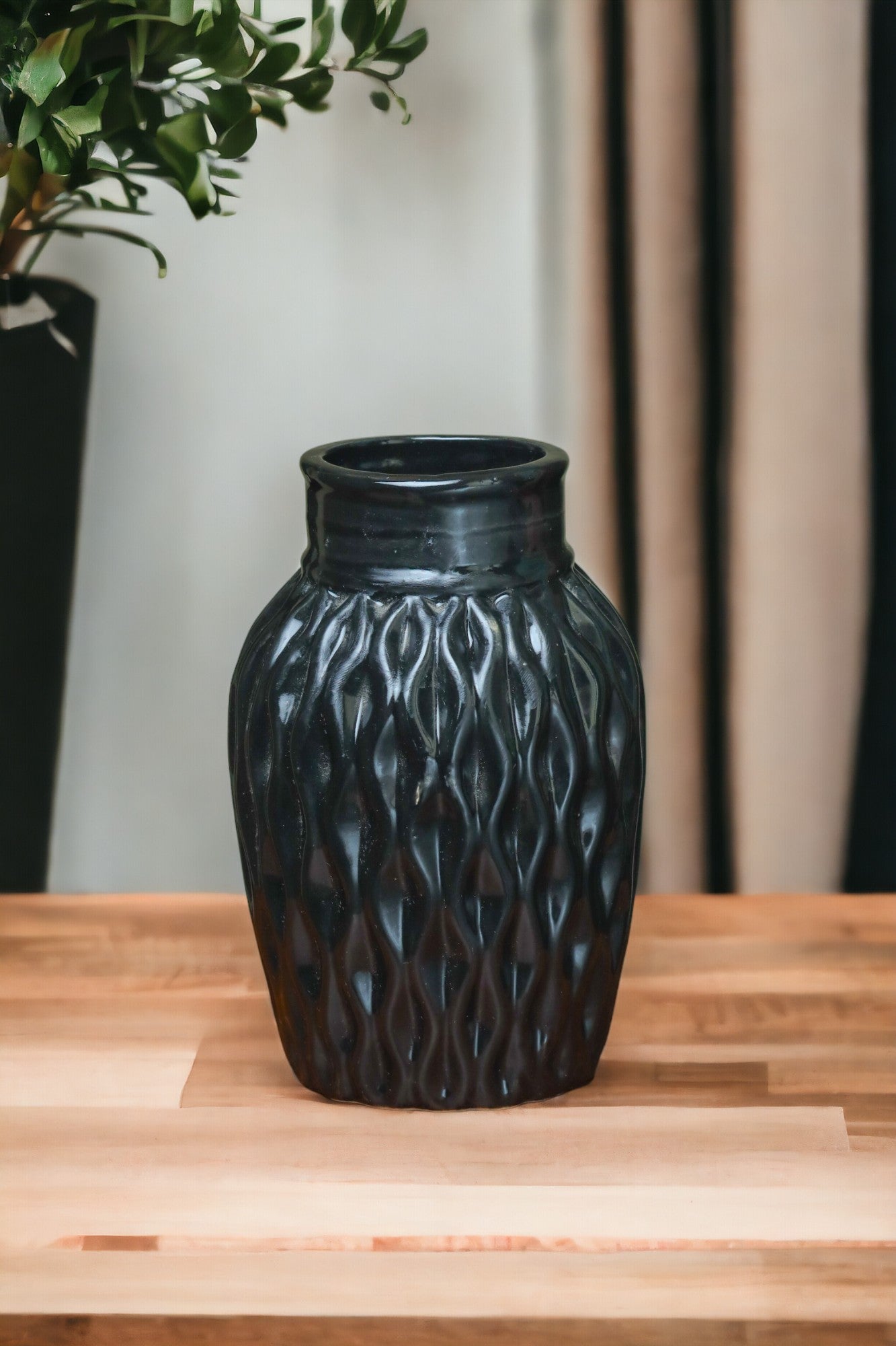 Crafted Black Vase
