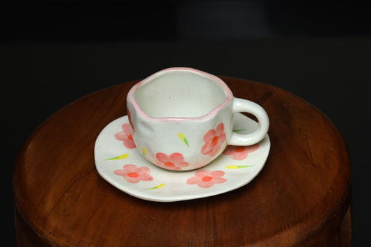 Ageless Floral Cups with Saucer