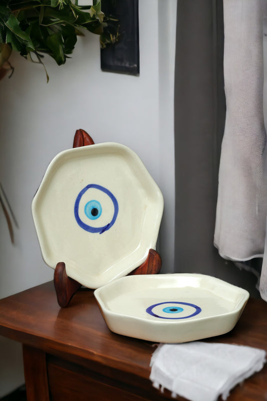 Nazar Na lage -Hexagon Snack Plates