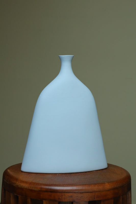 Unique shaped blue vase