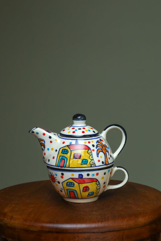 Floral 2-in-1 Kettle with Cup