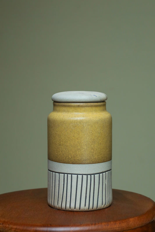 Grey & Brown Cookie Jar with Airtight Lid
