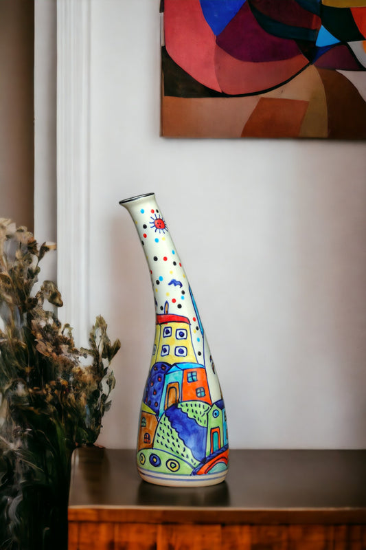 Vibrant flower vase