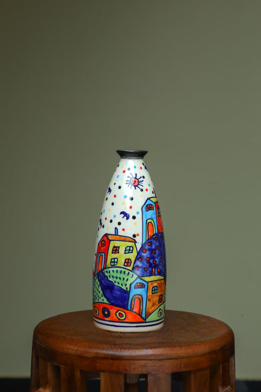 Vibrantly crafted ceramic vase