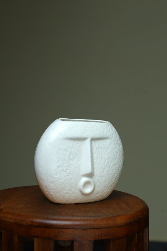 White Face flower vase