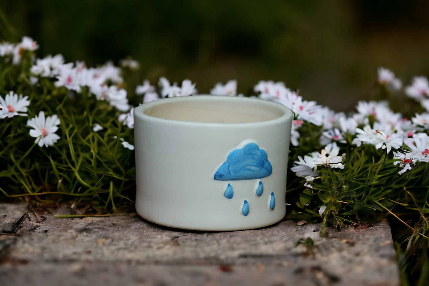 Cloud White Flower Pot