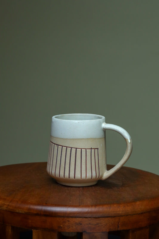 White & brown Coffee Mug
