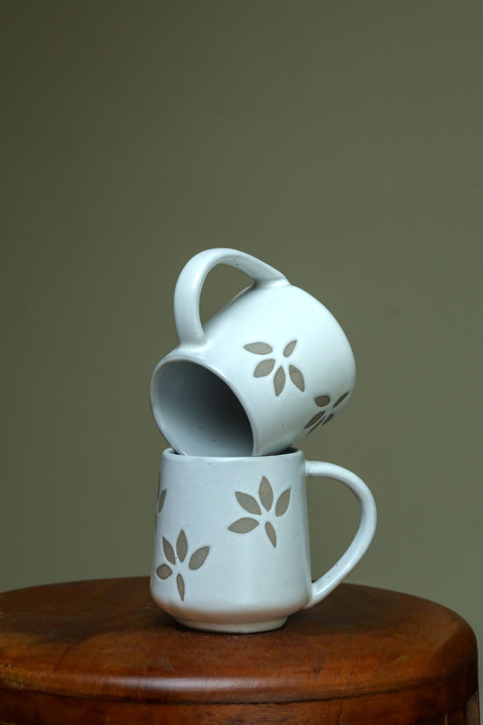 Elegant white floral Cups
