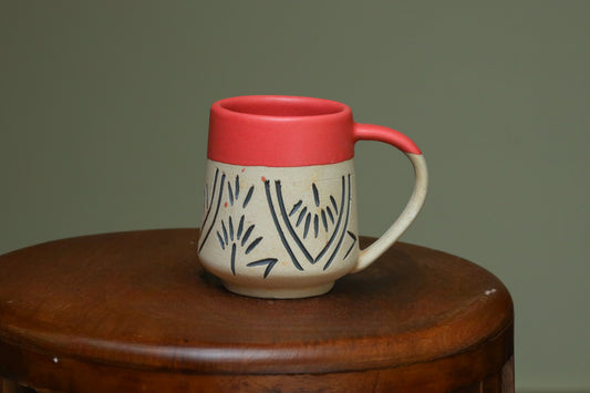 Vintage Red & Brown Mugs