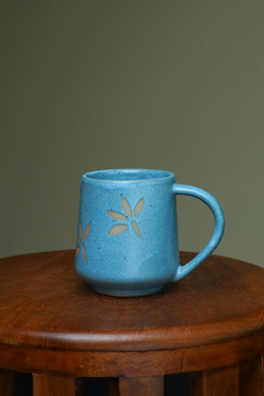 Blue floral mugs