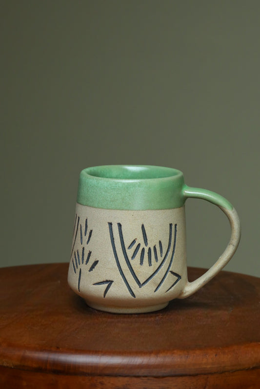 Charming light green mugs