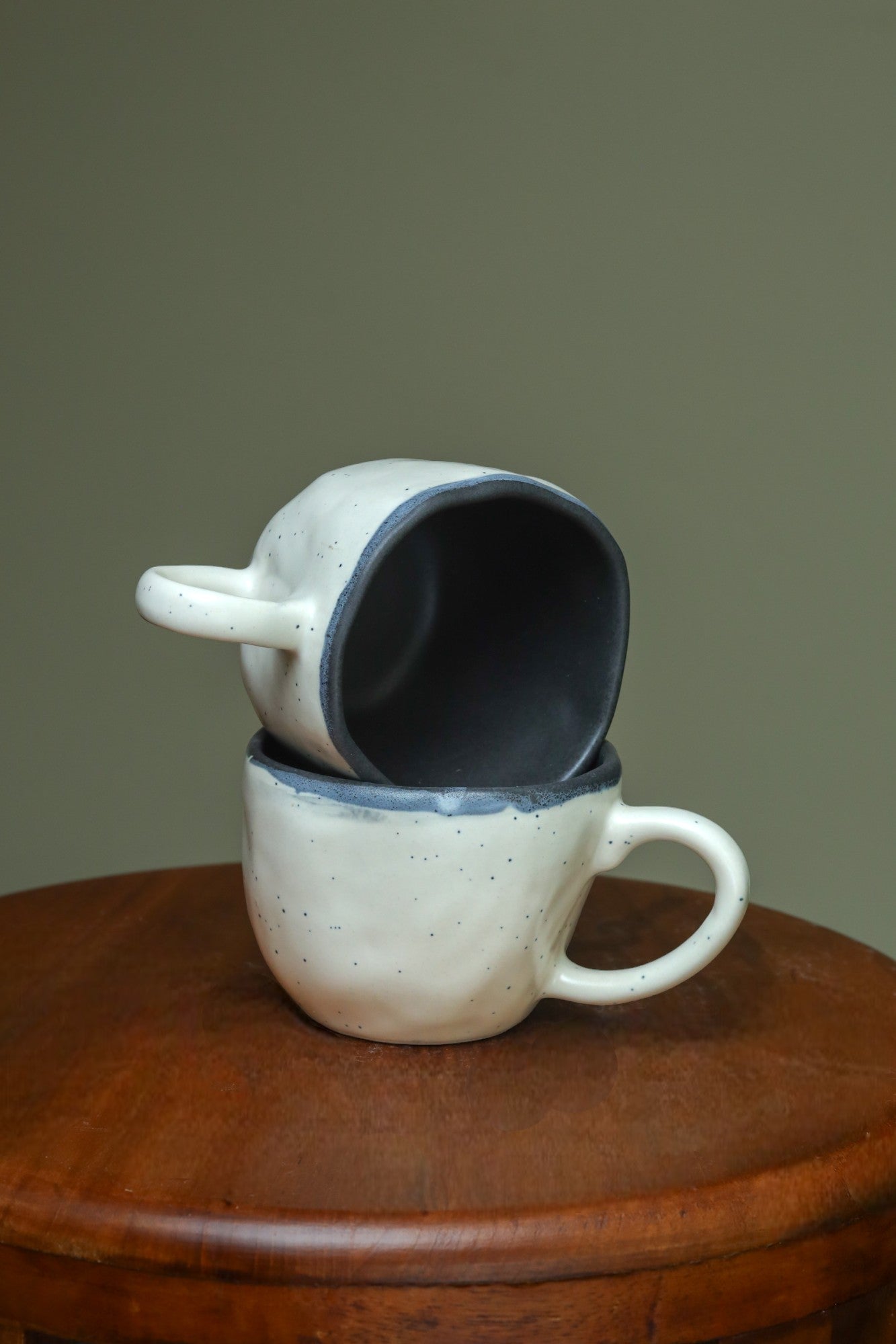 Exclusive white cups with unique shape