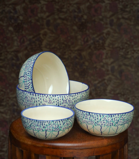 Blue Pattern Bowls - Set of 4