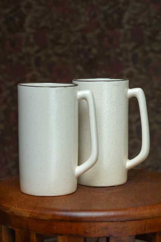 White Beer mugs - 400 ml
