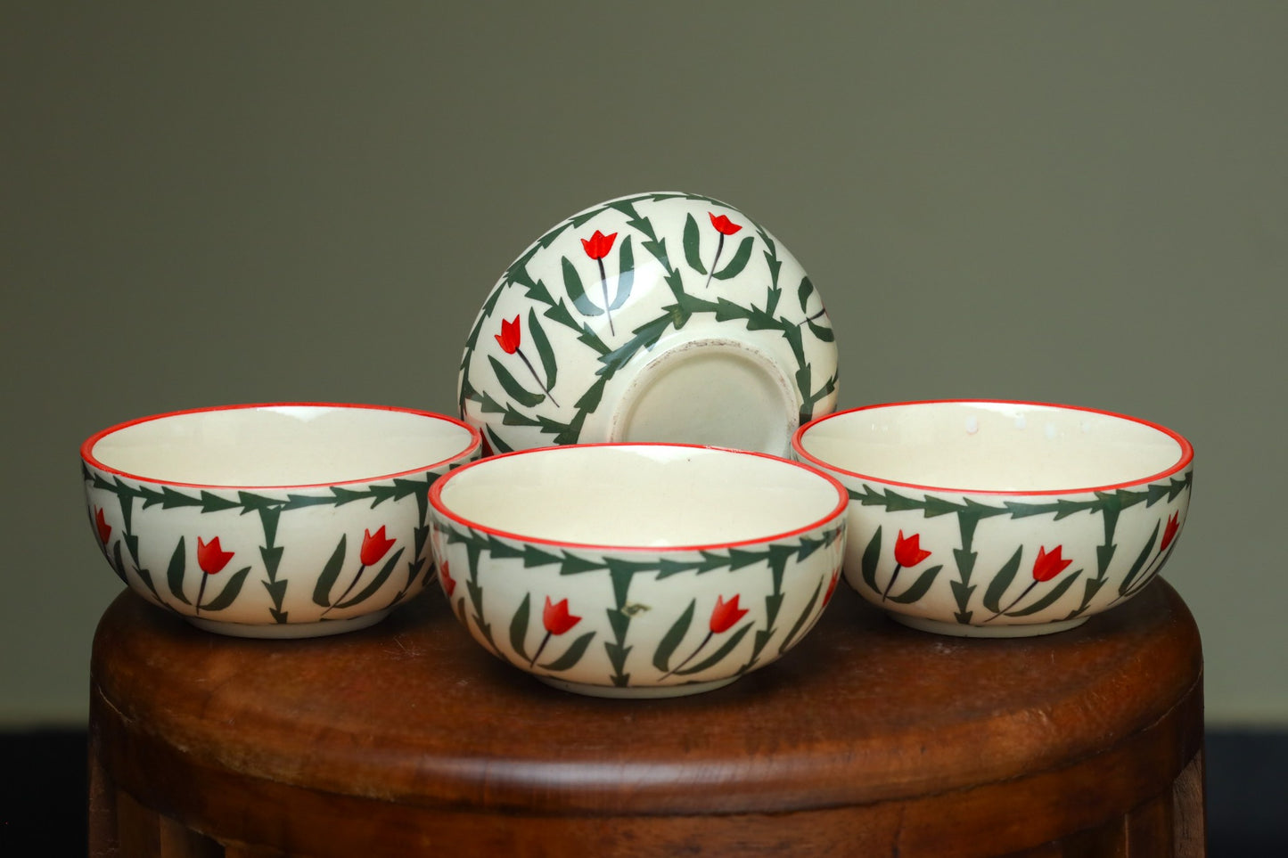 Floral White Katori (Set of 2)