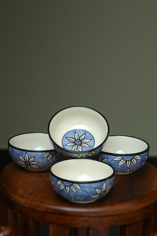 Elegant Blue floral Katoris (Set of 2)