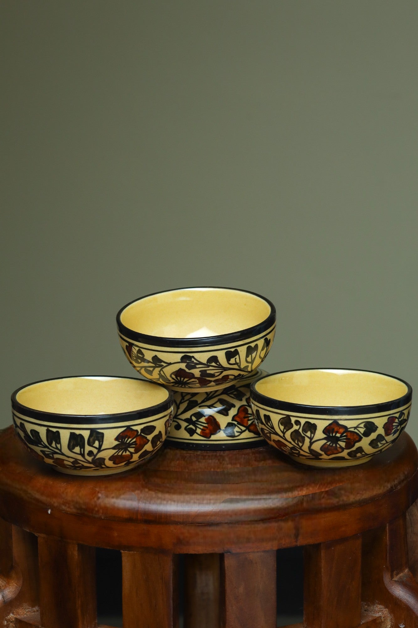 Antique floral Katoris (Set of 2)