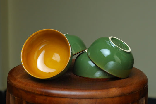 Glossy Green Katoris (Set of 2)