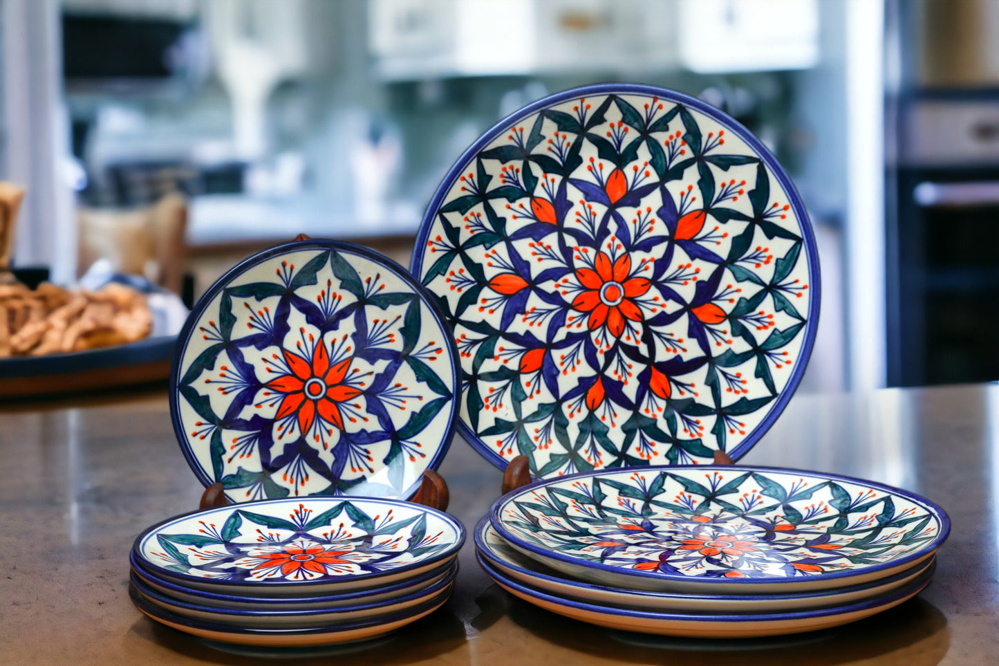 Floral Artistic Dinner & Quarter Plate Set
