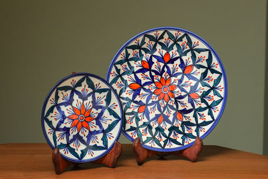 Floral Artistic Dinner & Quarter Plate Set