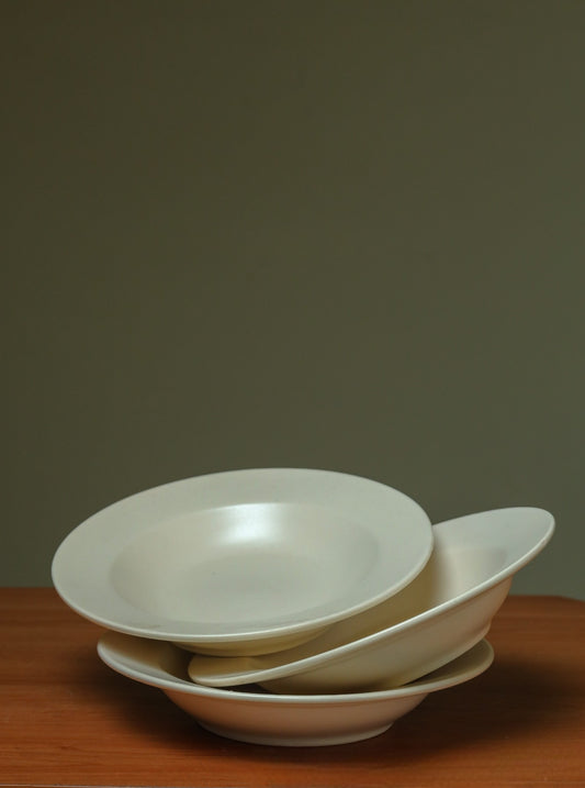 Classic White Ceramic Pasta Bowl