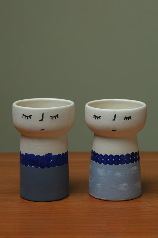Set of 2 - Cute vase for pampas & Flowers