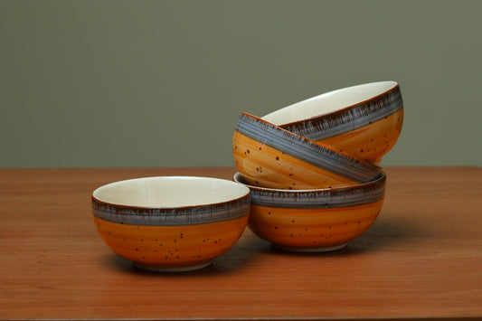 Yellow & Grey Katoris (Set of 2)